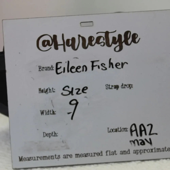 Eileen Fisher brushed leather black sandals size 9 - Picture 14 of 15